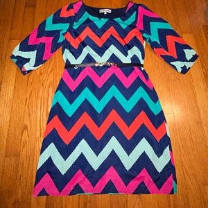 Almost Famous Chevron Dress